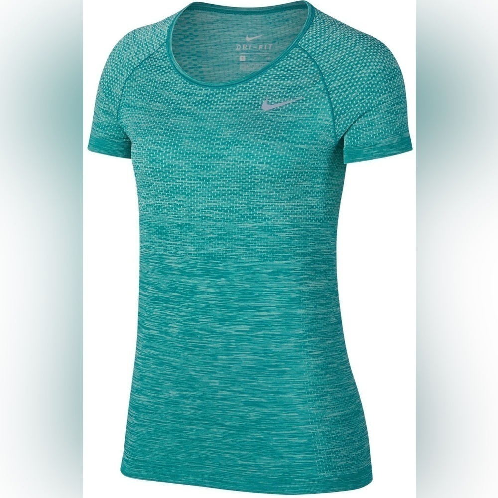 NWOT Teal Nike Dri Fit Knit Running Shirt Size M
